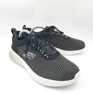 SKECHERS Skech-Air Ultra Flex Lite-Weight Black Athletic Sneakers Shoes Womens 7